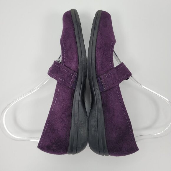 Easy Street Comfort Wave Women's Purple Mary Jean Strip Side Bow Shoes US 7.5M - Picture 6 of 8